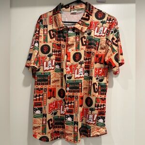 * 2024 SF Giants Oracle Park Beat LA button up oracle park short sleeve M